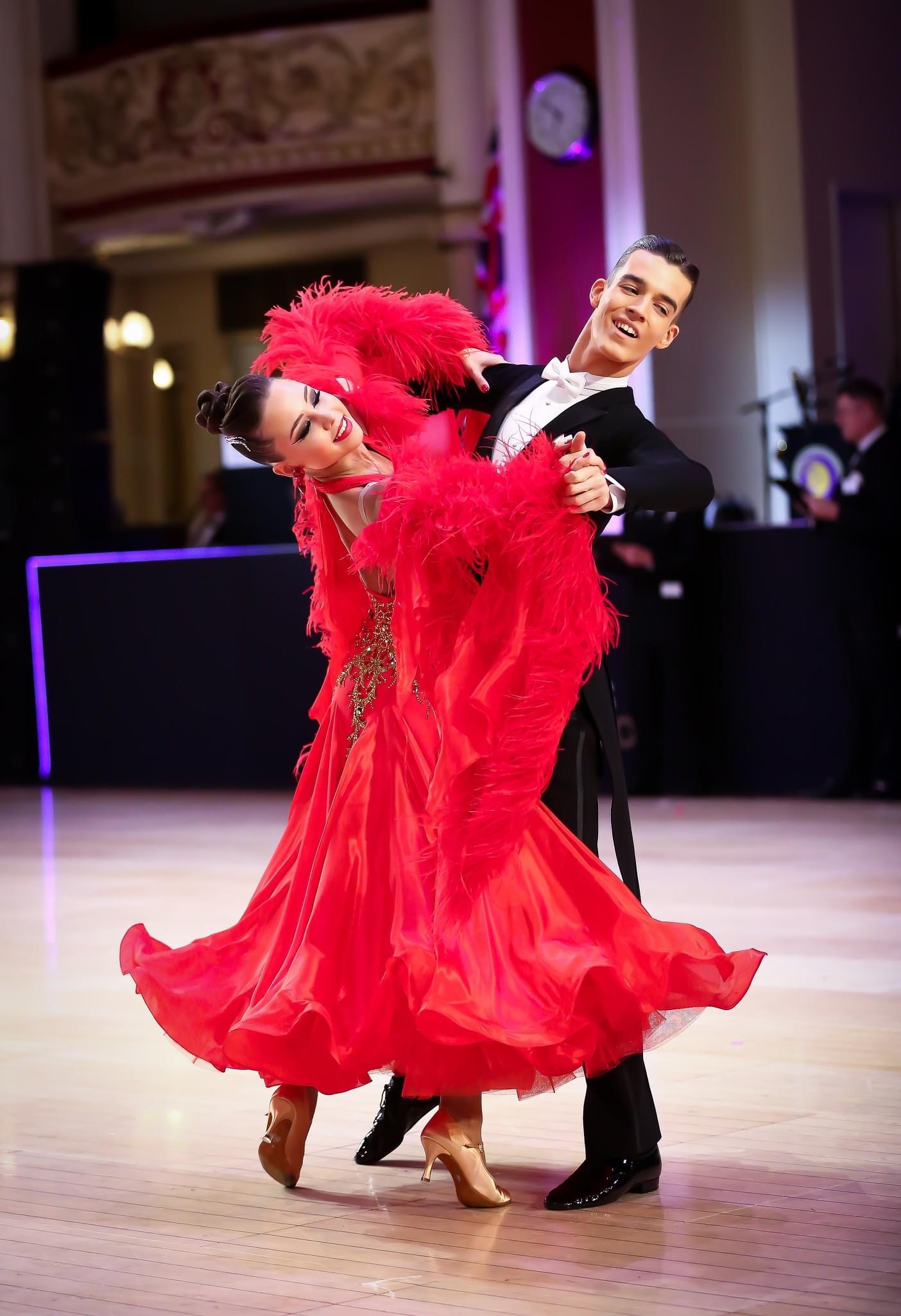 Adult student learning ballroom dance at Galaxy Dance Academy in Singapore